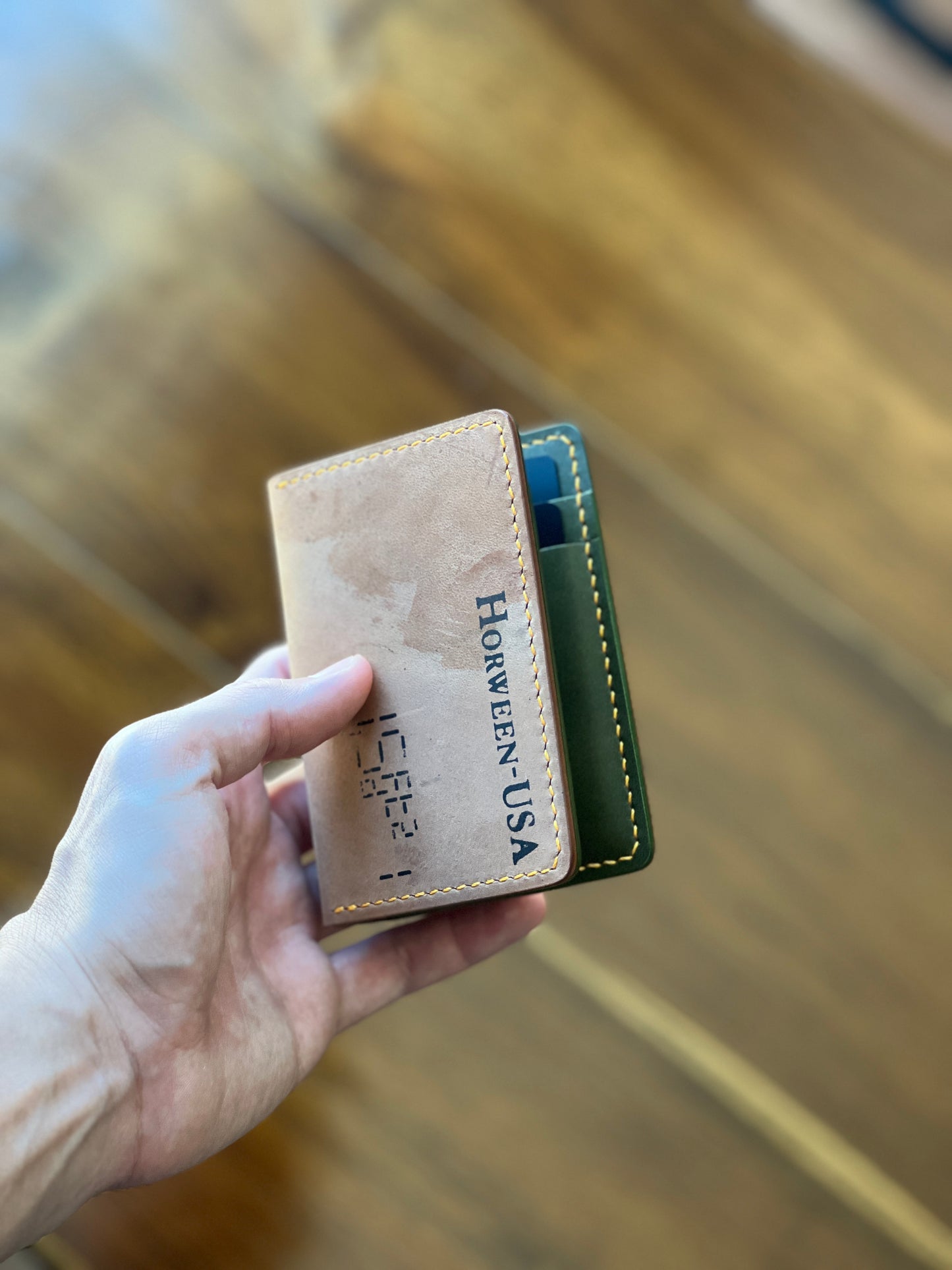 Reversed Horween Vertical Bifold