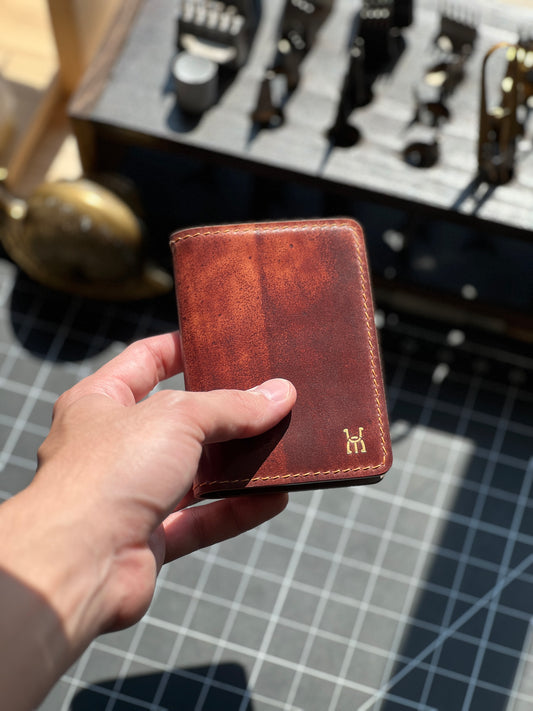 Italian Cordovan Vertical Bifold