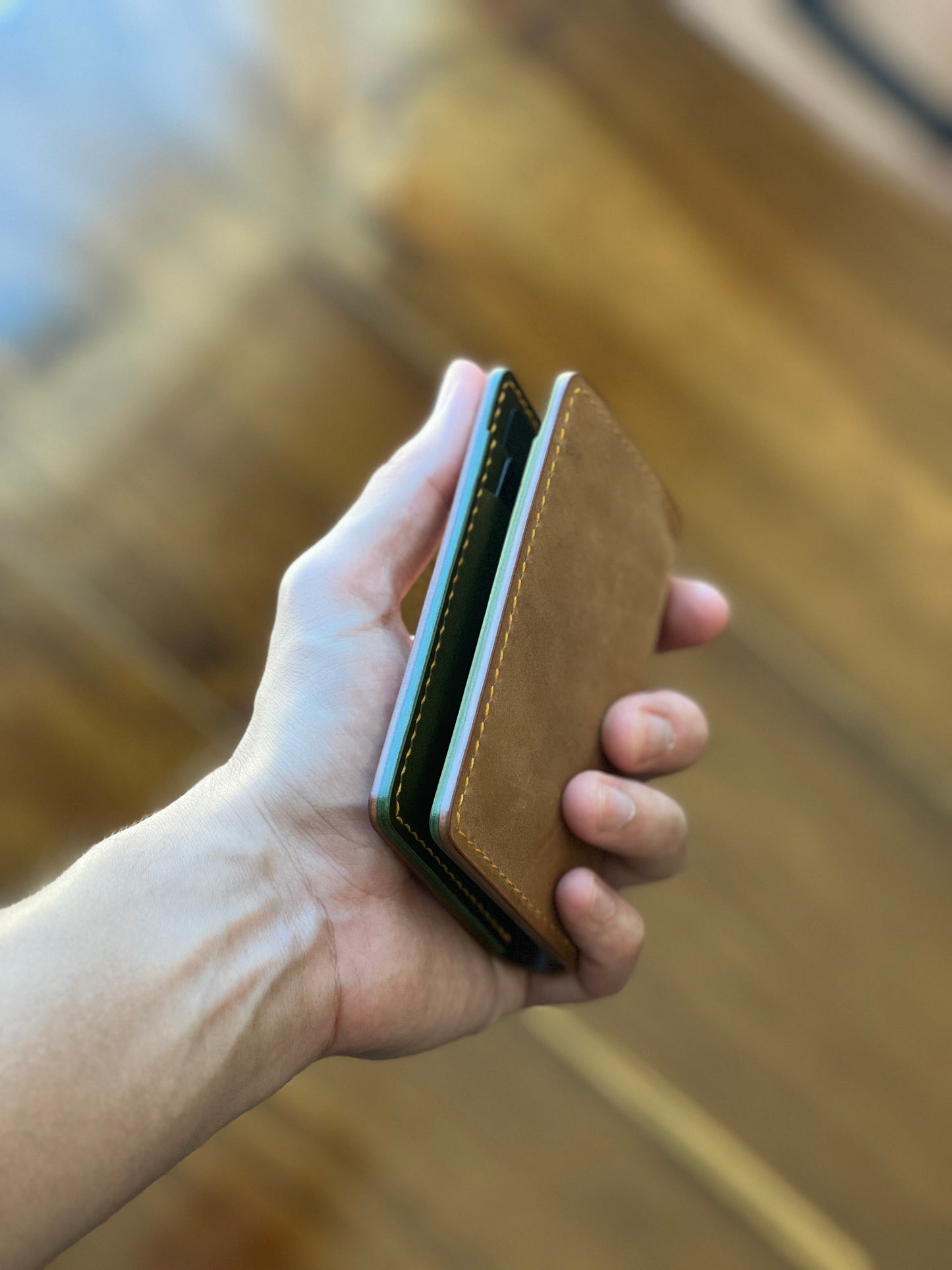 Reversed Horween Vertical Bifold