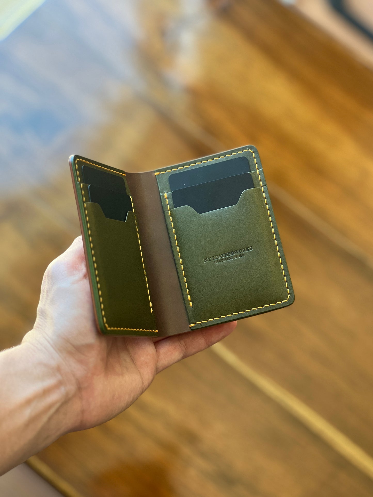 Reversed Horween Vertical Bifold